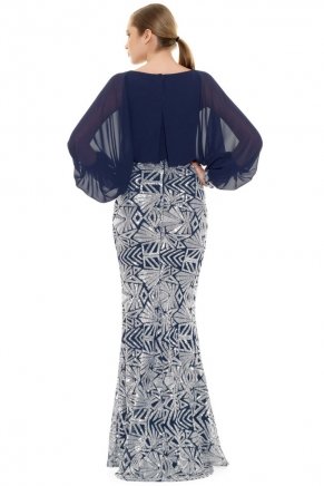 Long Sequin Small Size Long Sleeve Evening Dress Y5358