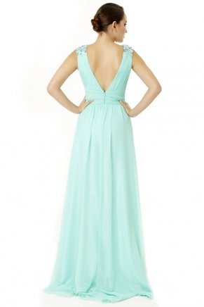 Open Back Small Size Long Sleeveless Evening Dress Y6455