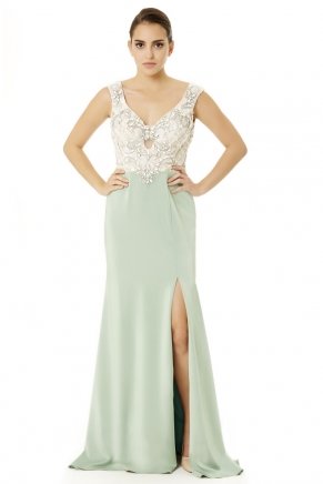 Open Back Small Size Long Sleeveless Evening Dress Y6456