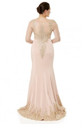 Small Size Short Sleeve Long Evening Dress Y6462