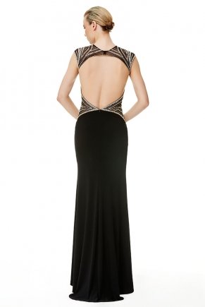 Black Small Size Long Bodycon Evening Dress Y6465