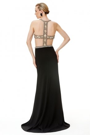 Small Size Black Bodycon Long Evening Dress Y6473