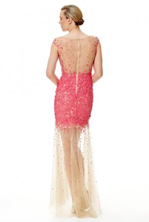 Sequin Small Size Long Tulle Evening Dress Y6484