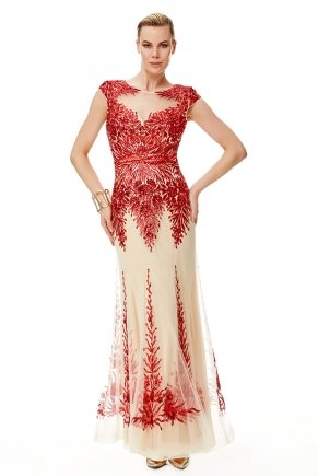 Long Small Size Sequin Evening Dress Y6492