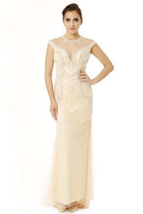 Long Small Size Sequin Evening Dress Y6496