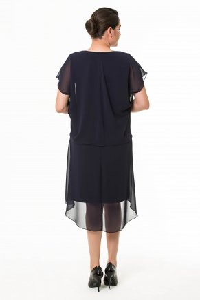 Big Size Short Non Revealing Chiffon Evening Dress K6094