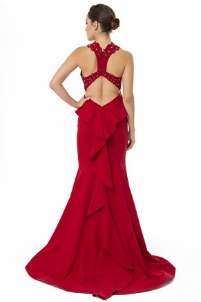 Long Tailed Small Size Sleeveless Evening Dress Y6419