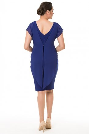Big Size Lılac Short Short Sleeve Evening Dress K6003