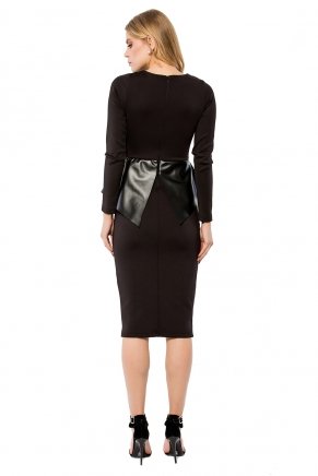 Black Long Sleeve Bodycon Small Size Evening Dress K6165