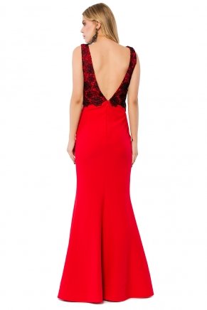 Dragon Red Long Small Size Sleeveless Evening Dress Y7382
