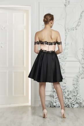 Short Cleavage Small Size Strapless Evening Dress Y7493