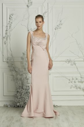 Long Small Size Crepe Evening Dress Y7049