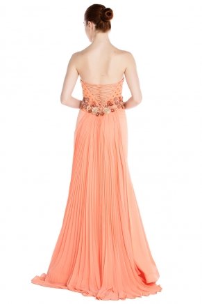 Small Size Sleeveless Long Strapless Evening Dress Y7012