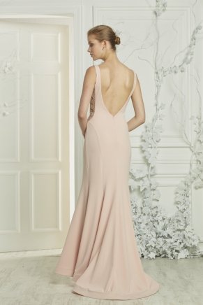 Long Small Size Crepe Evening Dress Y7351