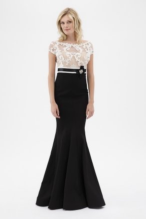 Black Small Size Long Evening Dress Y7570