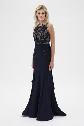 SMALL SIZE LONG HAND MADE EVENING DRESS  Y7204