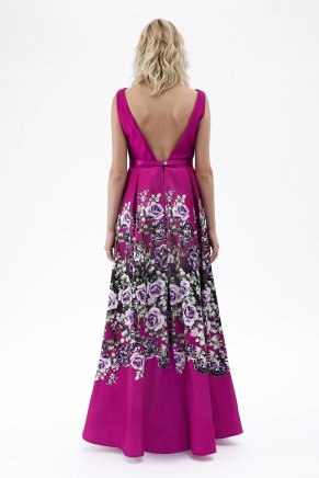 SMALL SIZE LONG PRINT PERFECT EVENING DRESS Y7546