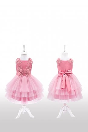 KIDS SIZE SHORT MOM & KIDS DRESS Y7743