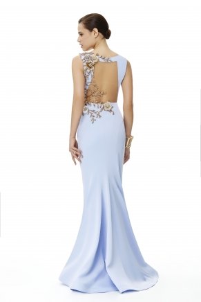 Lavender Lılac Small Size Long Evening Dress Y6325