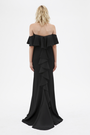 Small Size Black Strapless Long Evening Dress Y7235