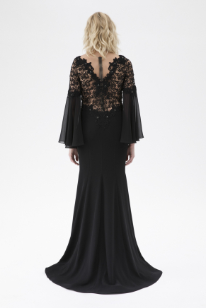 Small Size Black Long Evening Dress Y7598