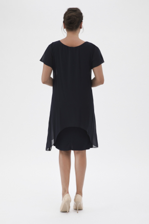 Black Big Size Short Evening Dress Y7616