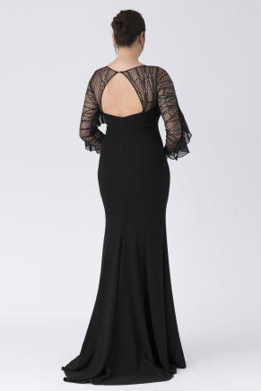 Black Big Size Long Evening Dress Y8251