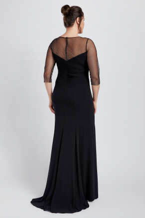 Black Big Size Long Evening Dress Y8529