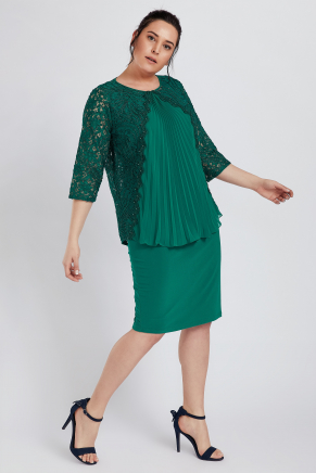 Green Short Big Size Evening Dress K8897