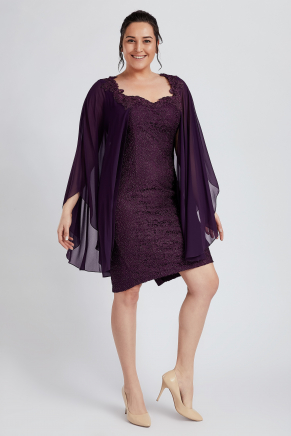 BIG SIZE SHORT EVENING DRESS Y8337