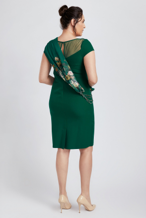 Green Short Big Size Evening Dress Y8667