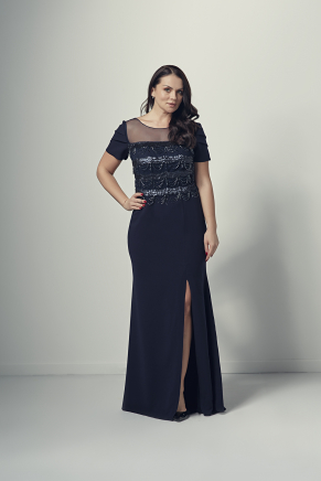 Big Size Long Evening Dress Y9184