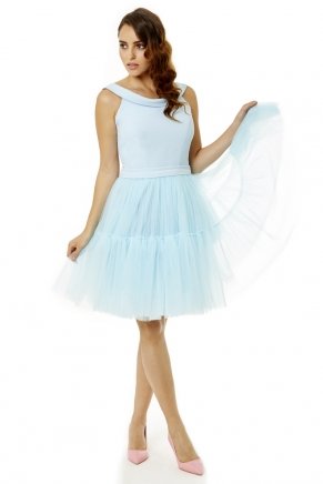 Short Small Size Tulle Evening Dress Y6413